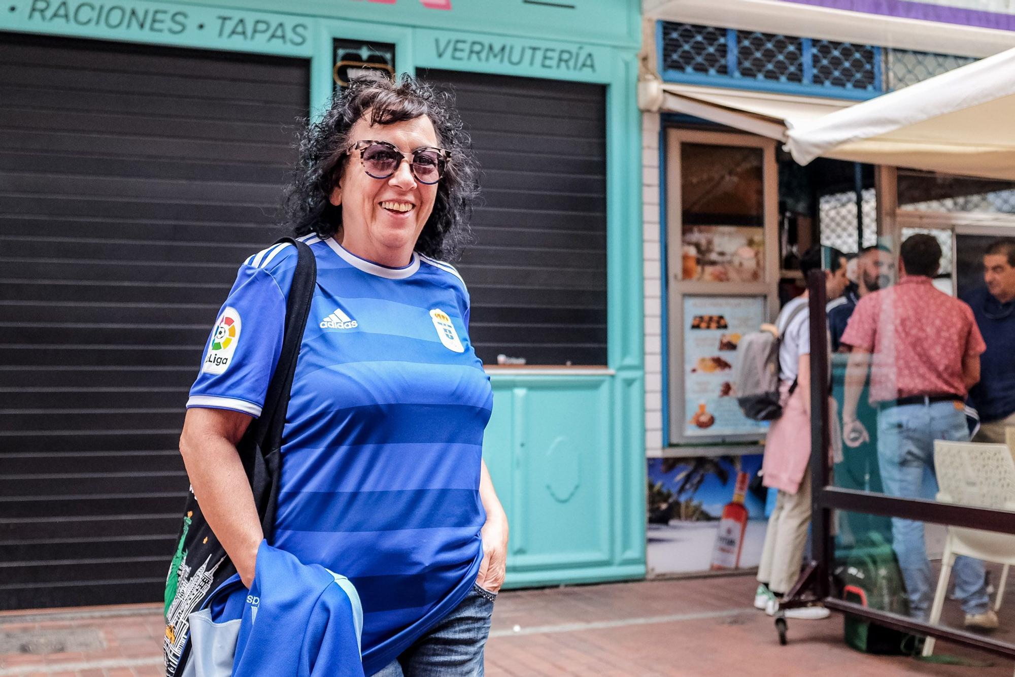 Las imágenes de los oviedistas en Canarias