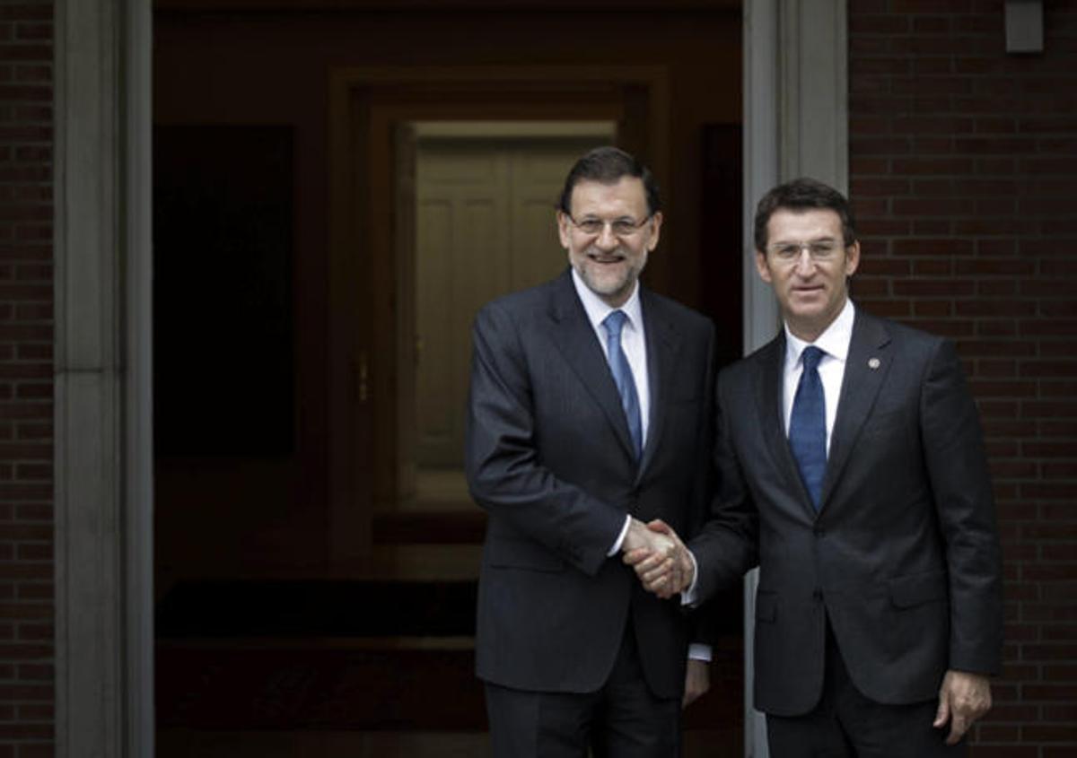 Arranca la reunión entre Rajoy y Feijóo en La Moncloa