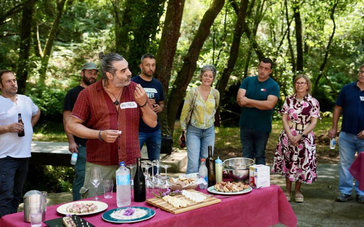 La jornada incluyó una comida con productos gallegos. |