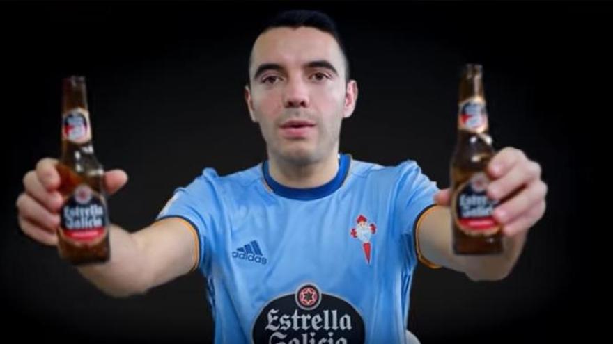 Iago Aspas, en el vídeo del villancico Estrella Galicia.