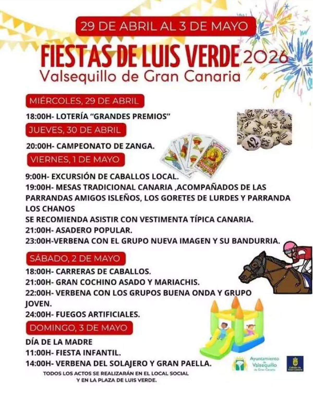 Programa de fiestas de Luis Verde, Valsequillo.