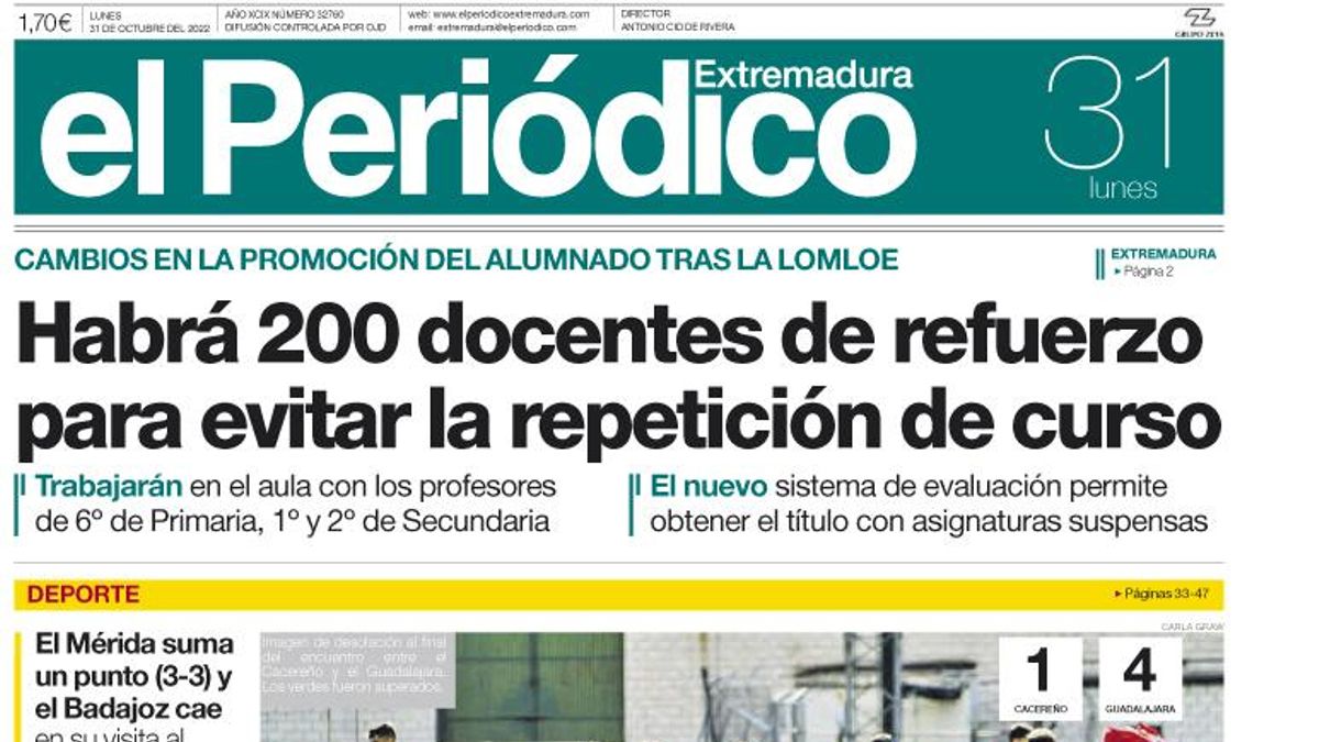 Consulta la portada correspondiente al día 31 de octubre de 2022