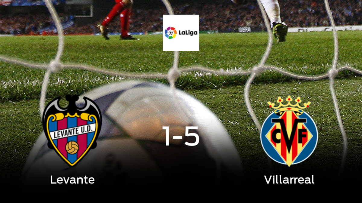 Goleada del Villarreal ante el Levante (1-5)