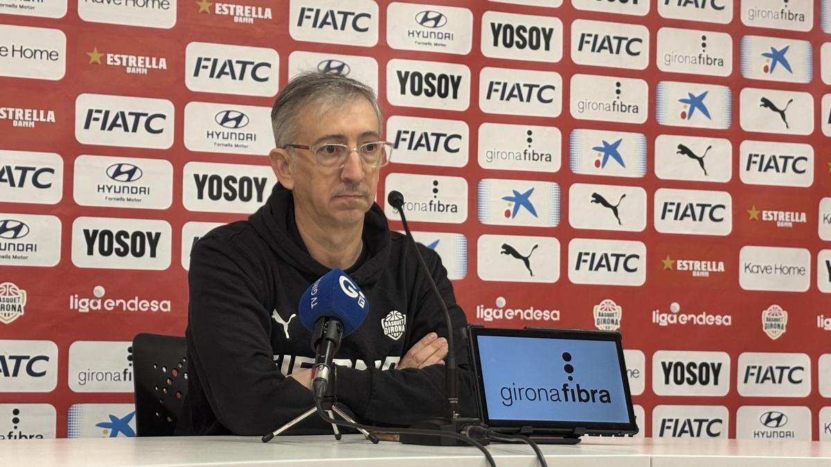 Moncho, aquest matí a la sala de premsa de Fontajau.