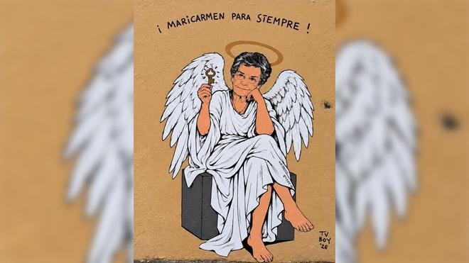 TvBoy dedica un mural en Barcelona a la fallecida Maricarmen, convertida en símbolo de la lucha contra la crisis de la vivienda