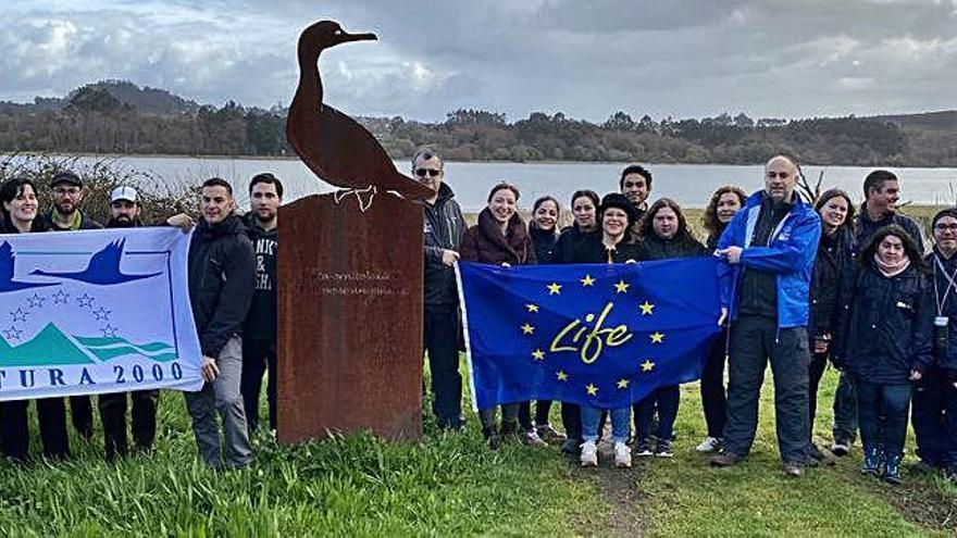 Retirada de plantas invasoras en Cecebre