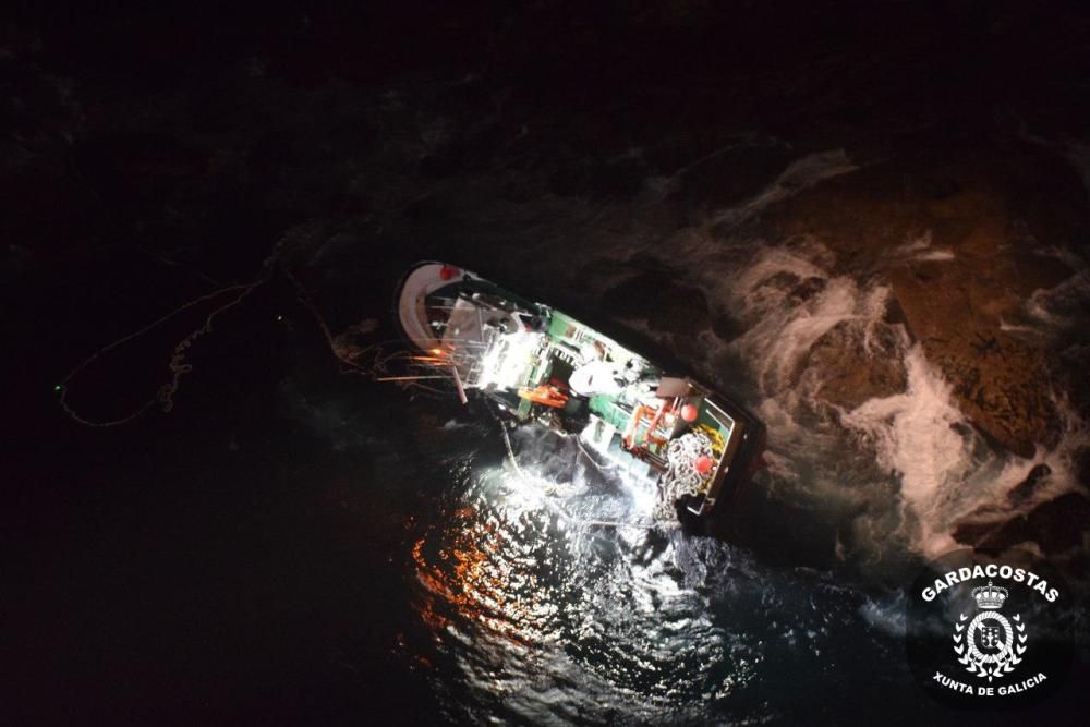 El barco quedó embarrancado