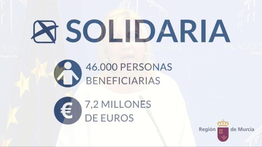 Más de 46.000 personas se beneficiarán en 2018 de las ayudas de la 'X Solidaria' en la Región de Murcia