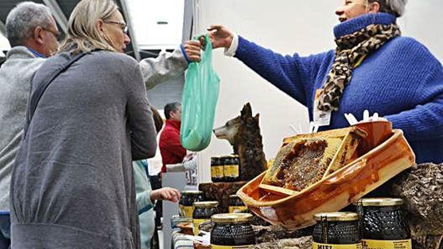 Uno de los puestos de miel zamorana presentes en la feria Meliza.