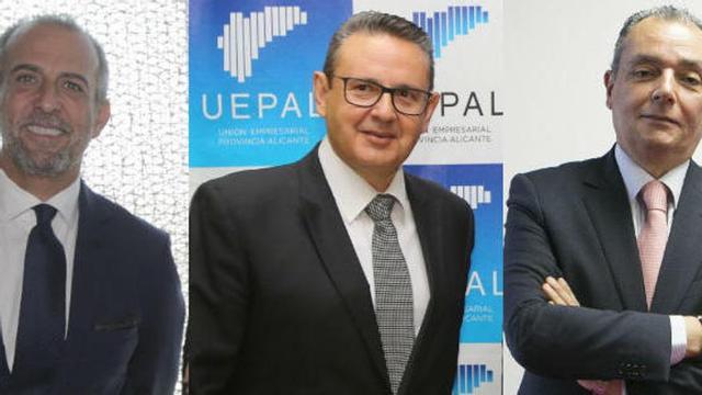 De izquierda  a derecha,  Perfecto Palacio, Juan José Sellés, y Salvador Navarro
