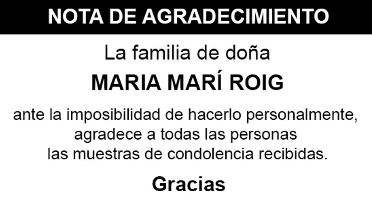 Nota María Marí Roig
