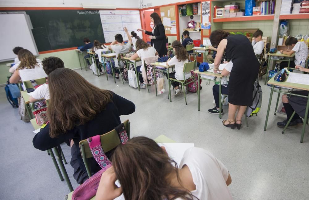 La Plataforma Galega en Defensa do Ensino Público cifró este mediodía en más de un 80% los alumnos convocados a las pruebas de evaluación de 6º de Primaria y 4º de ESO que no acudieron a realizarlas.