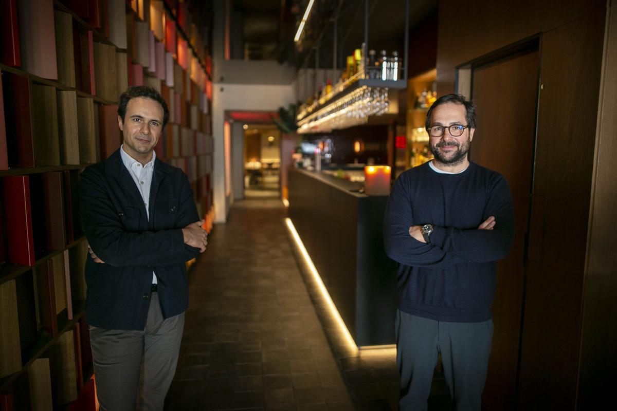 Barcelona 17/02/2025 Tema grupos empresariales de restauración que no paran de abrir locales. Nomo. Borja Molina-Martell y Juan Molina-Martell Fotografia de Joan Cortadellas