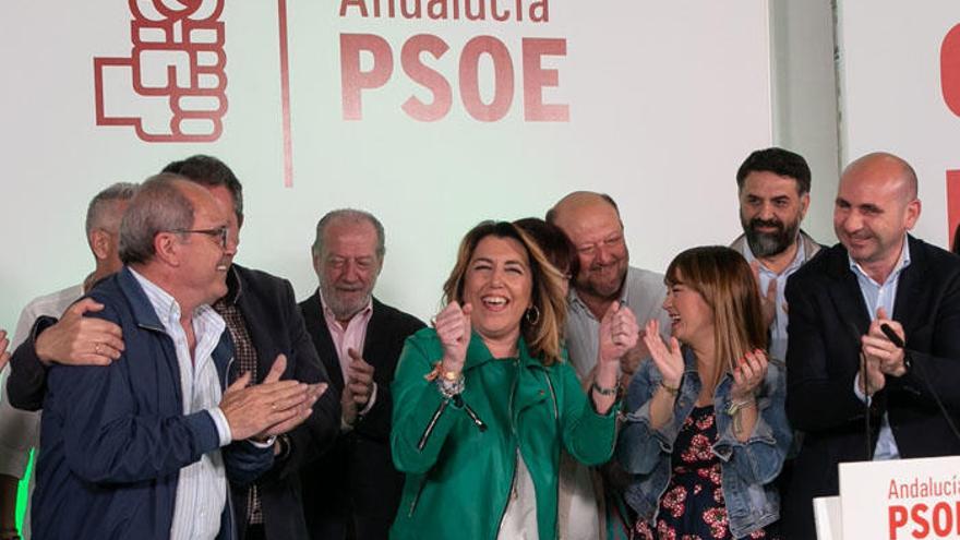 Susana Díaz tras conocer los resultados de las elecciones generales.