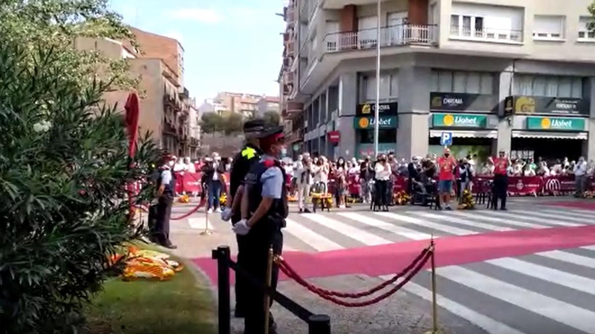 Ofrena floral a Manresa per la Diada 2021