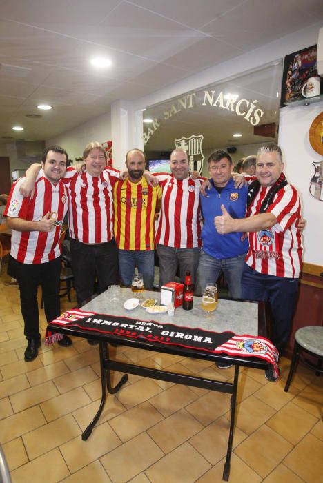 Trobada de penyes gironines del Barça i el Girona