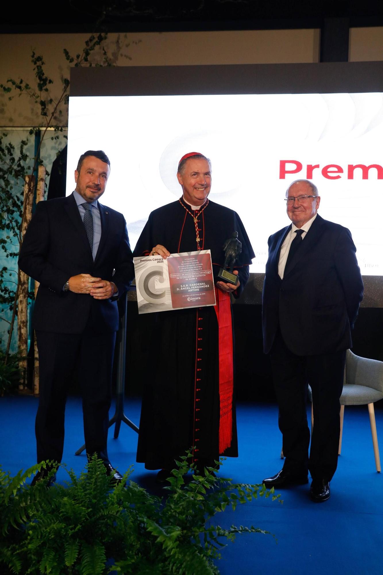 EN IMÁGENES: Los premios de la Cámara de Comercio de Avilés con el cardenal Artime entre los galardonados