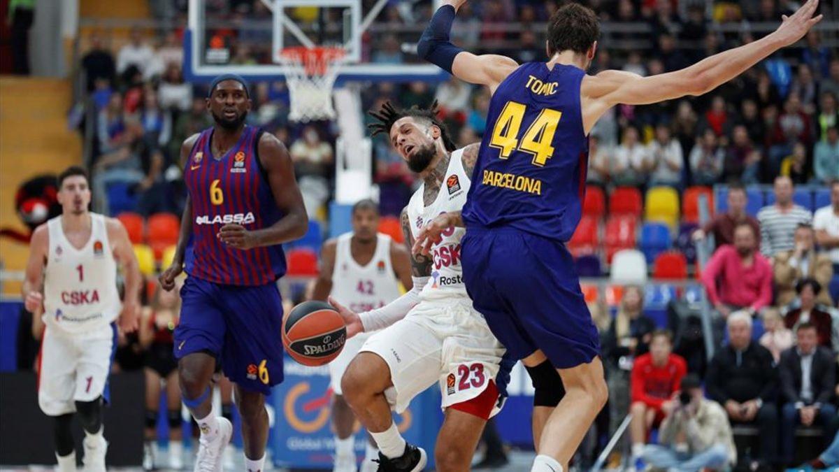 El Barça perdió en su estreno contra el CSKA de Moscú (95-75)