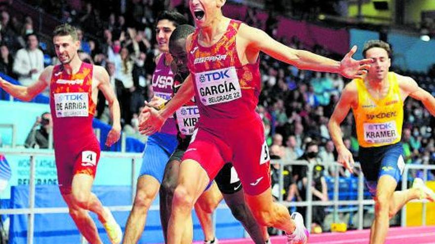 Mariano García, en el esprint que le dio el oro. | REUTERS