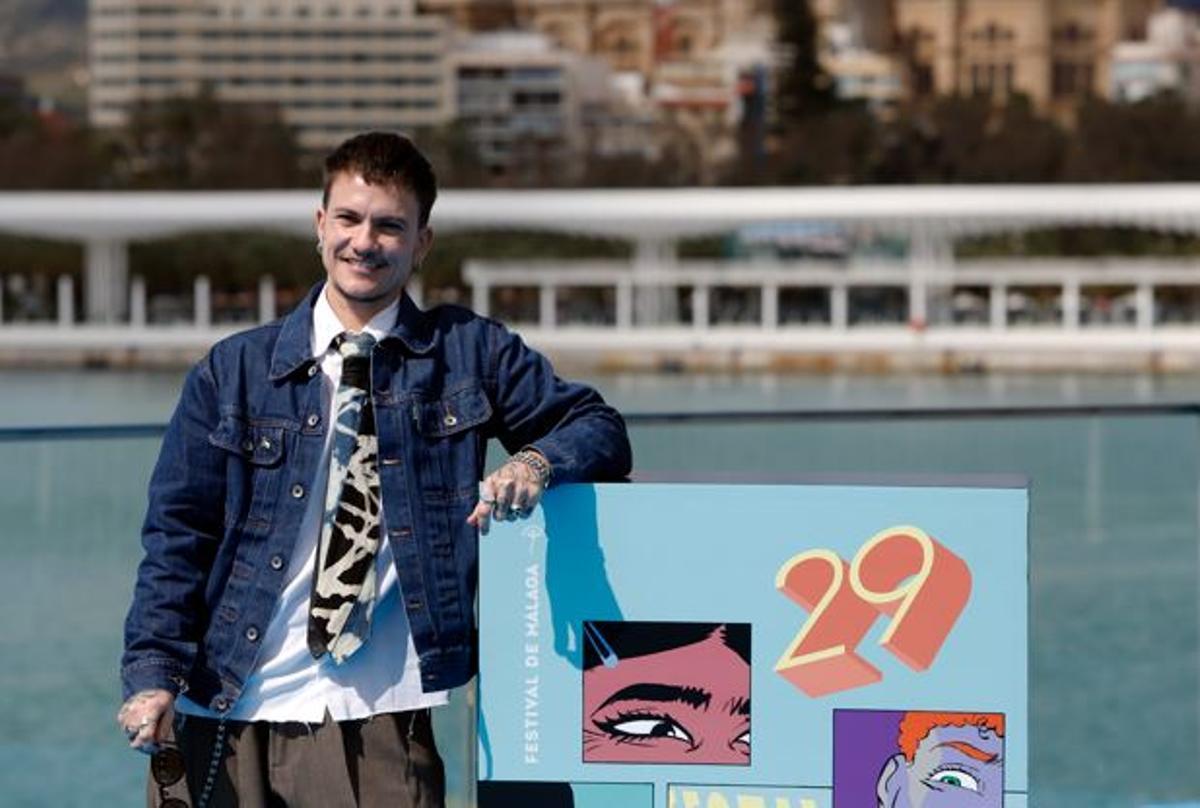Silver Chicón, en el photocall del Muelle Uno