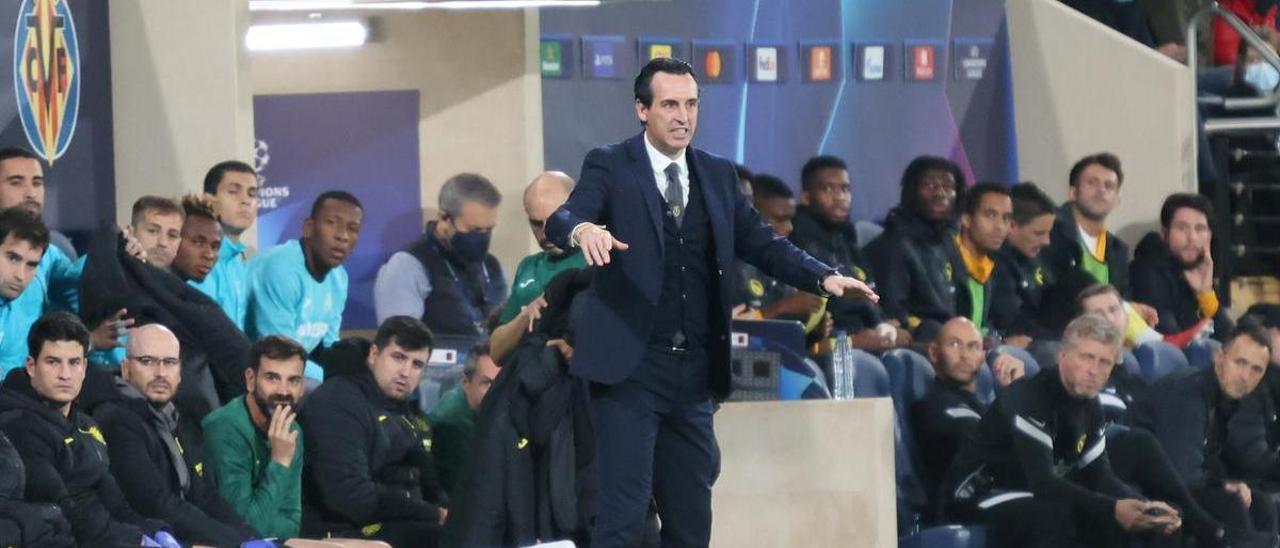 Unai Emery, en el Villarreal-Young Boys de Champions League.