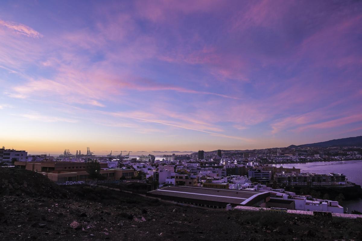Amanecer en Las Palmas de Gran Canaria desde Las Coloradas.