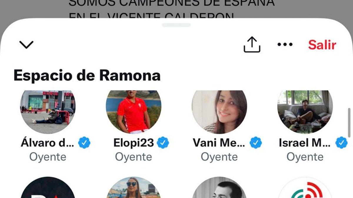 El 'space' de Twitter de Ramona