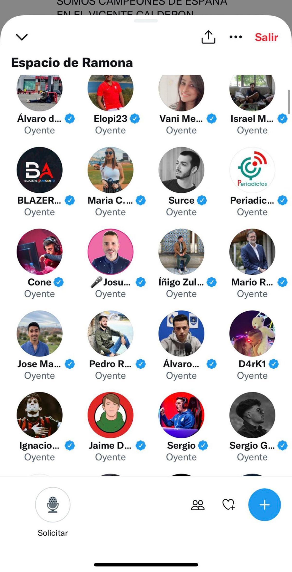 El 'space' de Twitter de Ramona