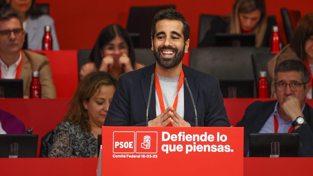 José Muñoz, durante su intervención en el Comité Federal del PSOE.