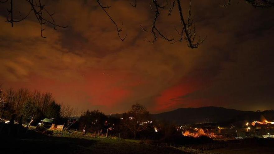 Las auroras boreales de la pasada madrugada vista desde Arcade.