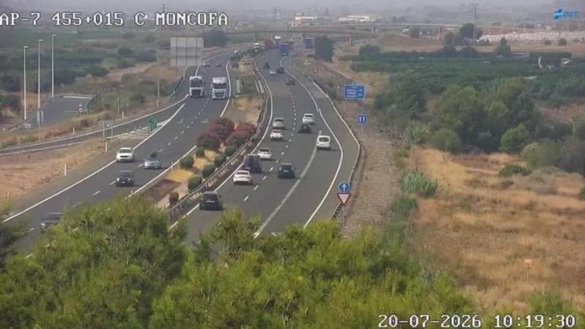 Imagen de la AP-7 en Moncofa