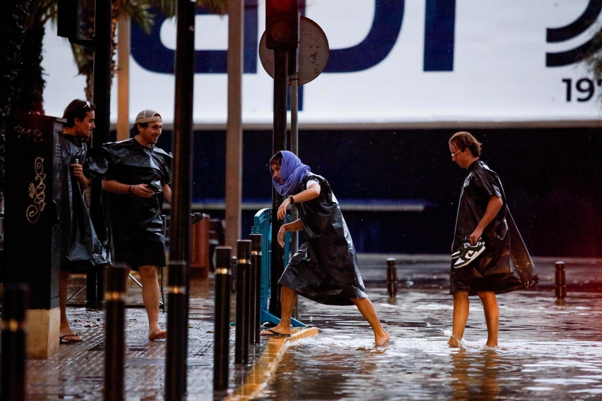 Las imágenes de la dana 'Alice' en la tarde del sábado en Ibiza