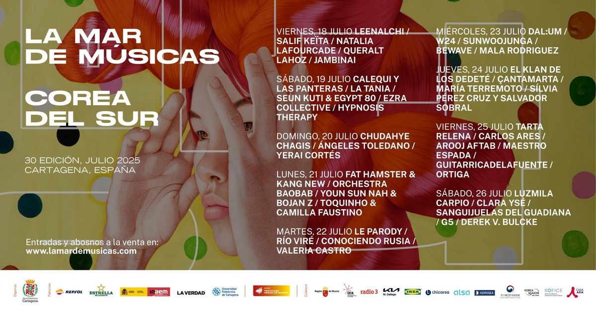 Programación musical de La Mar de Músicas 2025.