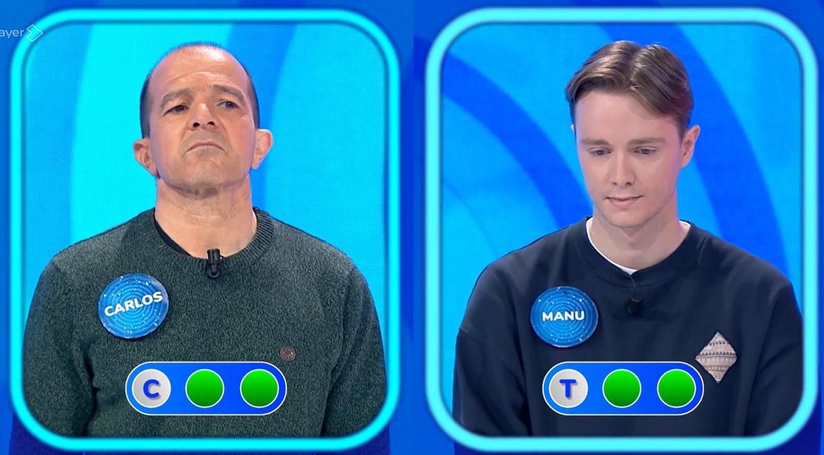Carlos y Manu en la silla azul de Pasapalabra.