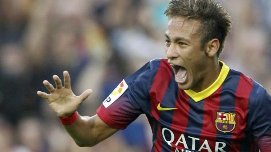 Neymar celebra su gol