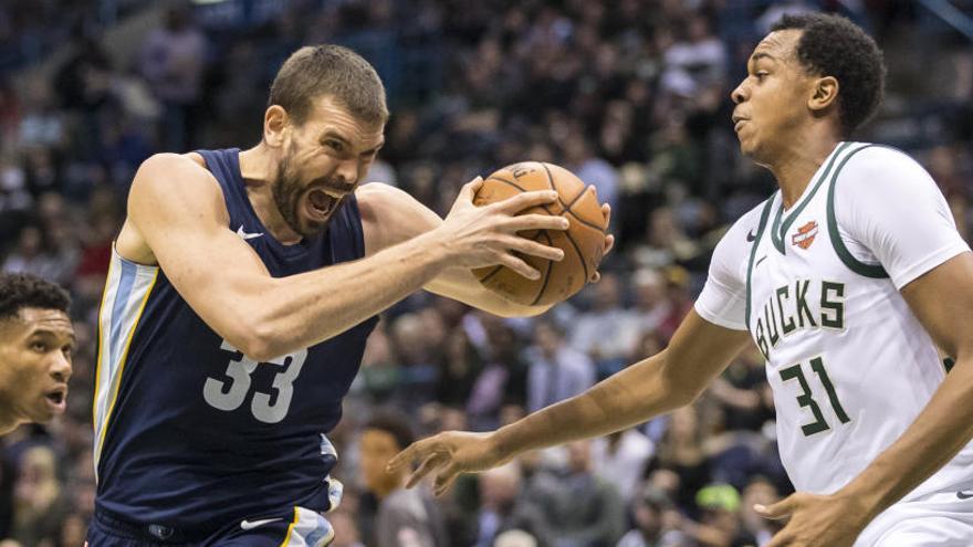 Marc Gasol, durante el partido contra los Bucks de Milwaukee