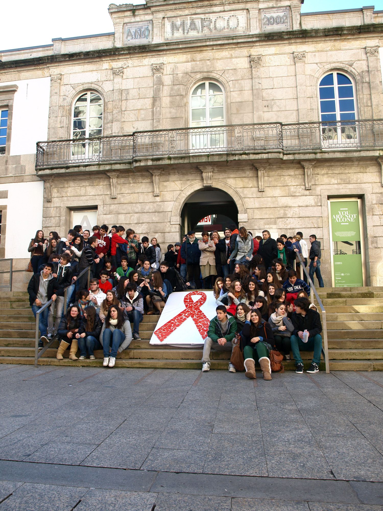 Concentración en 2012 delante del museo MARCO de Vigo