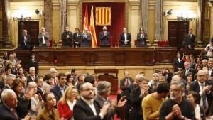 Sesión en el Parlament de Catalunya.