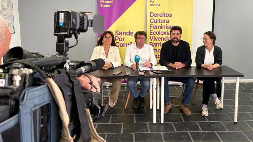 Faraldo, Sande, Varela y Armada, este martes. |   // LA OPINIÓN