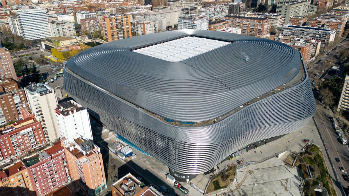 Imagen aérea el Bernabéu.