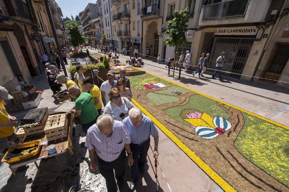 El concurs de catifes de flors naturals omple Arbúcies