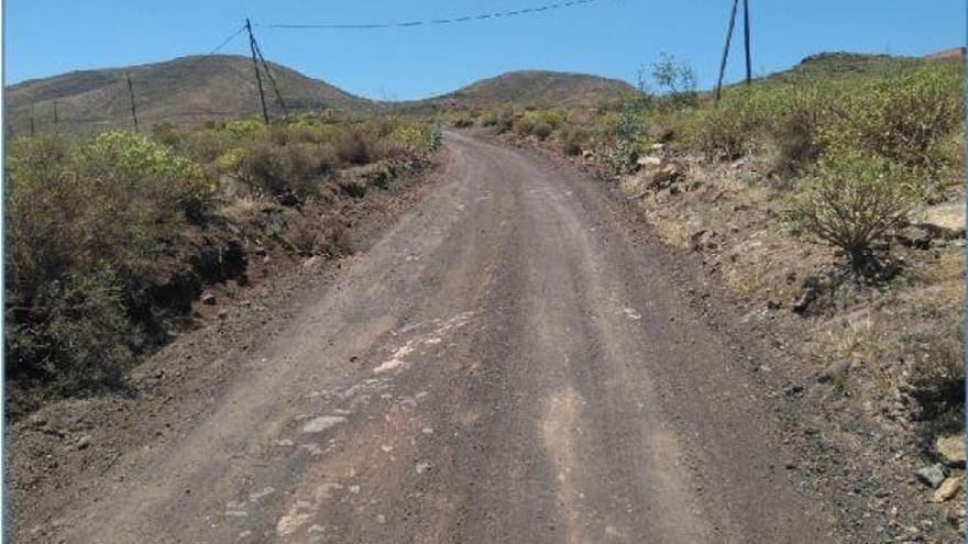 Un tramo del camino agrícola de Rosiana