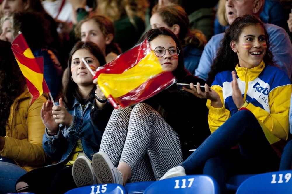 La selección española femenina, en Riazor