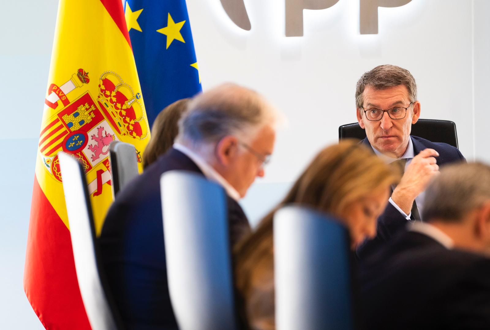 Feijóo preside el comité de dirección del PP.