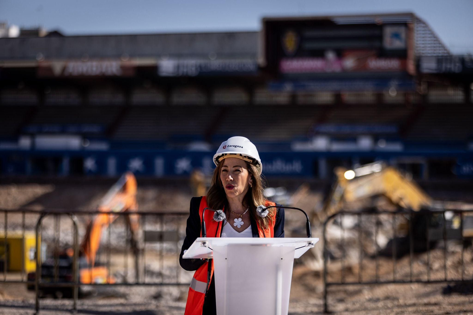 En imágenes | Visita a las obras de La Romareda cuando se cumple un año del inicio de los trabajos