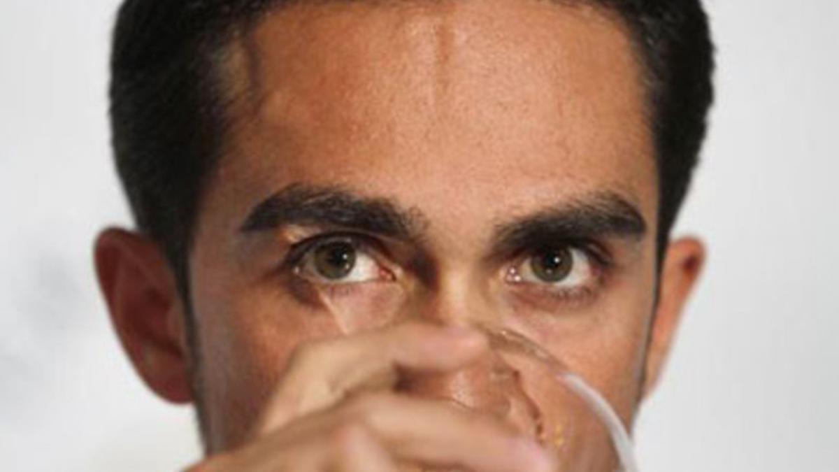 Contador, en una rueda de prensa el pasado 28 de enero.