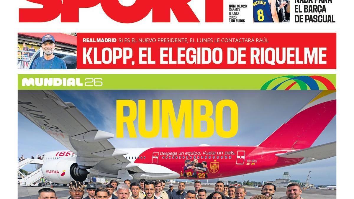 Esta es la portada de SPORT de hoy sábado, 6 de junio de 2026