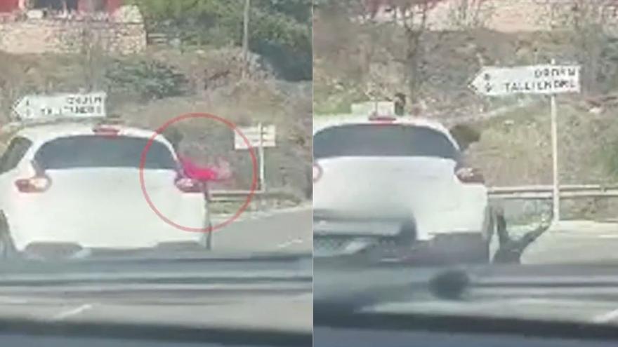 Una nena cau del cotxe en marxa per la finestra a Bellver de Cerdanya