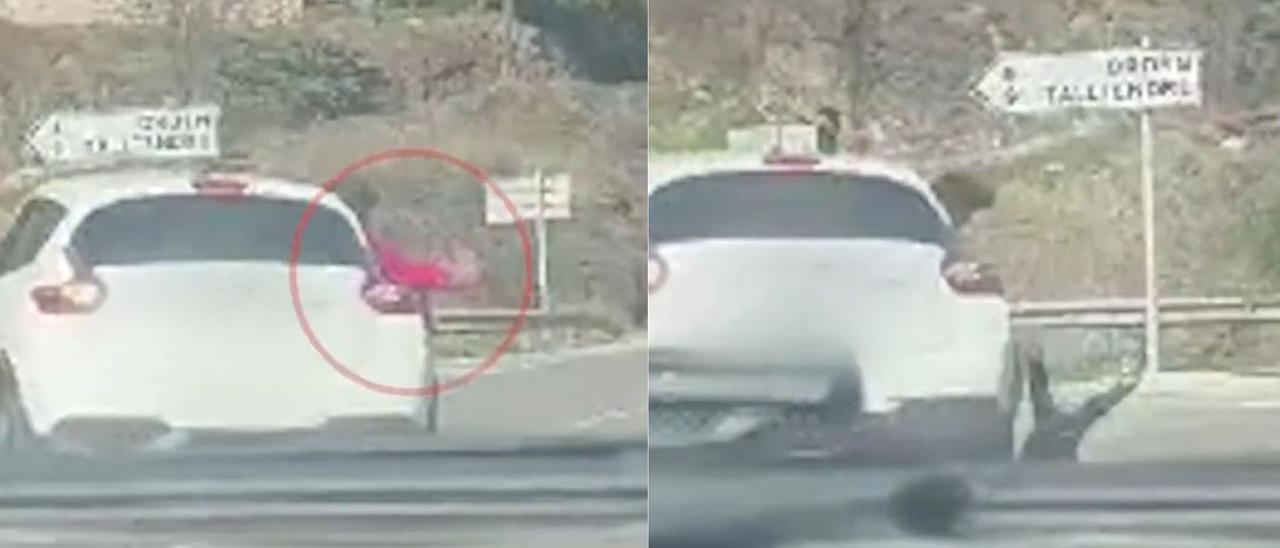 Una nena cau del cotxe en marxa per la finestra a la Cerdanya