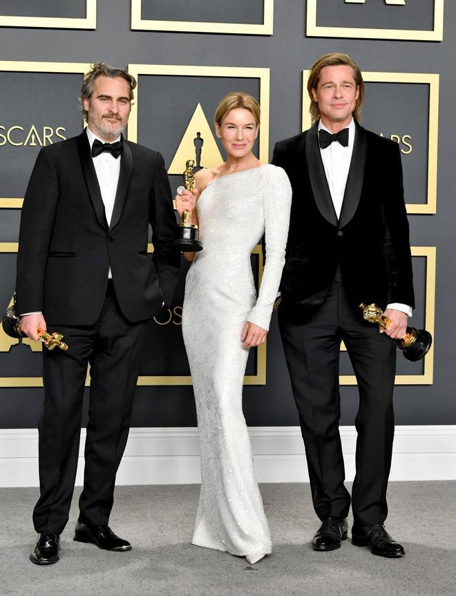 Joaquin Phoenix, Renée Zelllweger y Brad Pitt ganadores de los Premios Oscar 2020